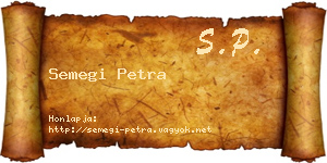 Semegi Petra névjegykártya
