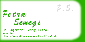 petra semegi business card